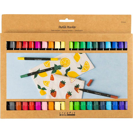 Creativ company https: www.cchobby.nl textielstiften-lijndikte-2-3-3-6-mm-standaardkleuren-20-stuk-1-doos-334817
