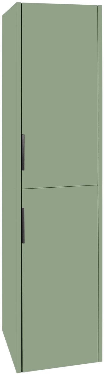 Differnz bolo hoge kast - knock down constructie - links of rechts monteerbaar - fsc® mdf - soft-close scharnieren - geïntegreerde greep - 160 x 35 x 35 cm - groen