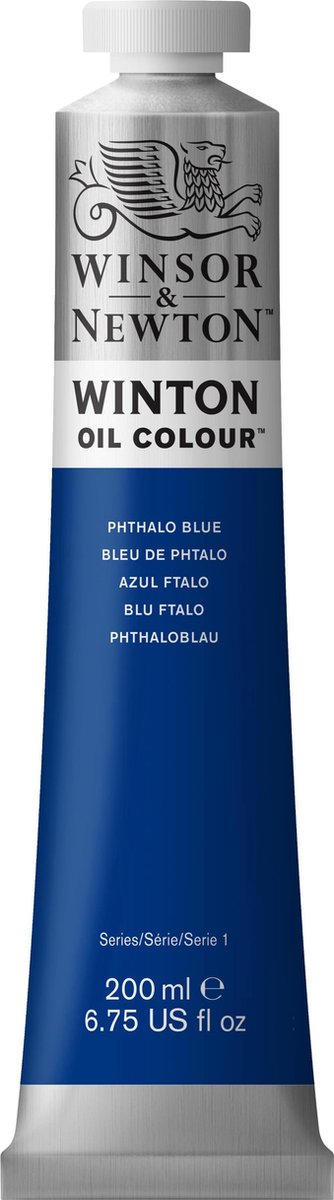 Winsor newton winton oil colours 200ml phthalo blue