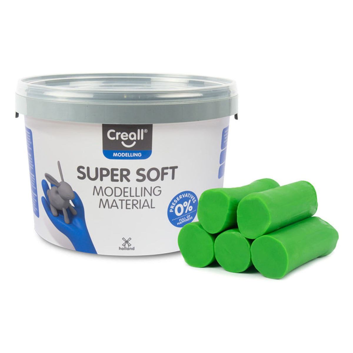 Creall supersoft klei groen, 1750gr.