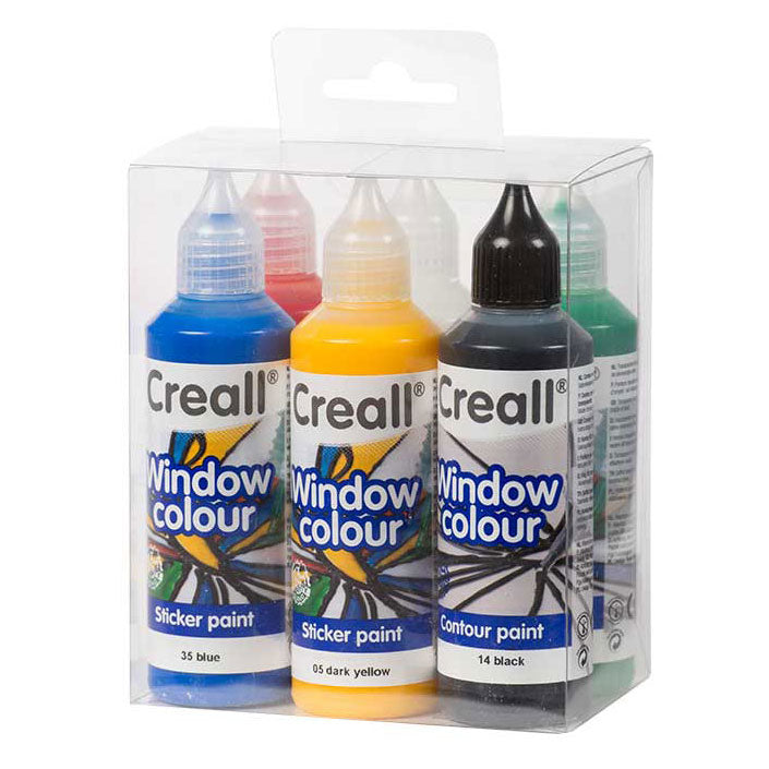 CreAll Window Paint Set, 6x80 ml