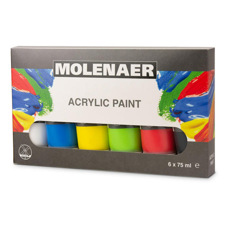 Molenaer akrylmaling, 6x75 ml