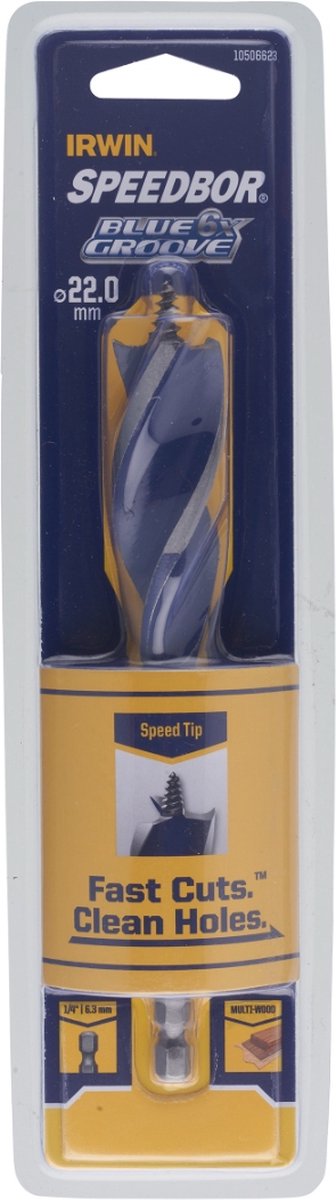 Irwin houtboor blue groove ø22 mm lengte 150 mm