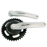 Miranda Alfa 1 Crank set with Disk 95mm 33 Tands Black and Silver