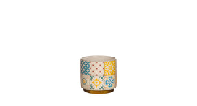 Pot faro ø7 h.6,5 cm blue-yellow