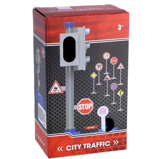 Basic stoplicht met verkeersborden + licht en geluid