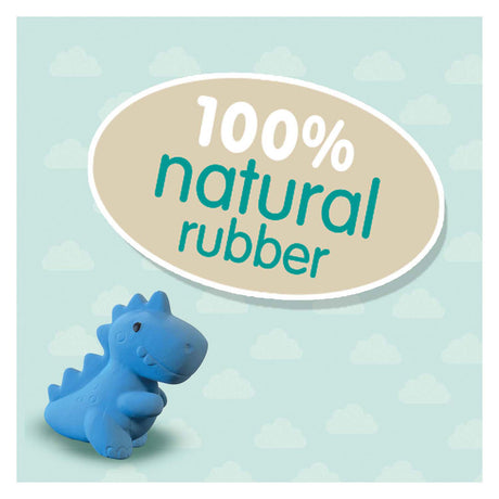 Ses creative - tiny talents - badtijd t-rex - natuurlijk rubber - veilig voor in bad - geen schimmelvorming - sabbelbaar - baby badspeelgoed - dinosaurus speelgoed