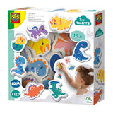 Ses creative - tiny talents - bad dino’s set - foam dino’s - plakken op natte tegels - stimuleert fantasie - veilig badspeelgoed - creatief spelen - dinosaurus speelgoed