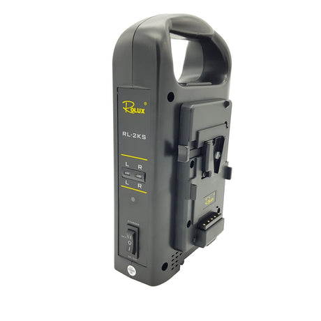 Rolux dubbele acculader rl-2ks voor v-mount accu