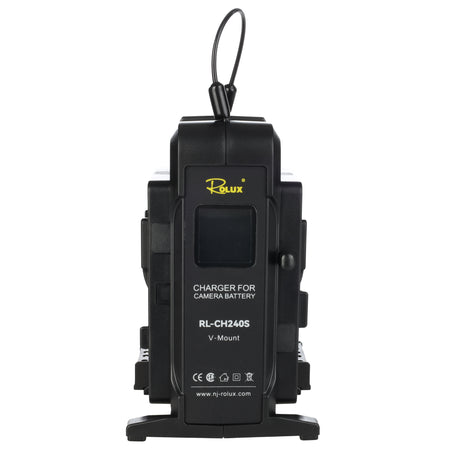 Rolux dubbele snellader rl-ch240s voor v-mount accu