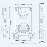 Rolux mini v-mount battery plate rl-ac13s
