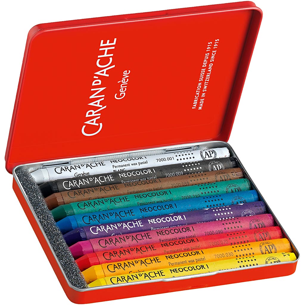 Caran d'ache http: www.cchobby.nl caran-d-ache-neocolor-i-l-10-cm-dikte-8-5-mm-diverse-kleuren-10-stuk-1-doos
