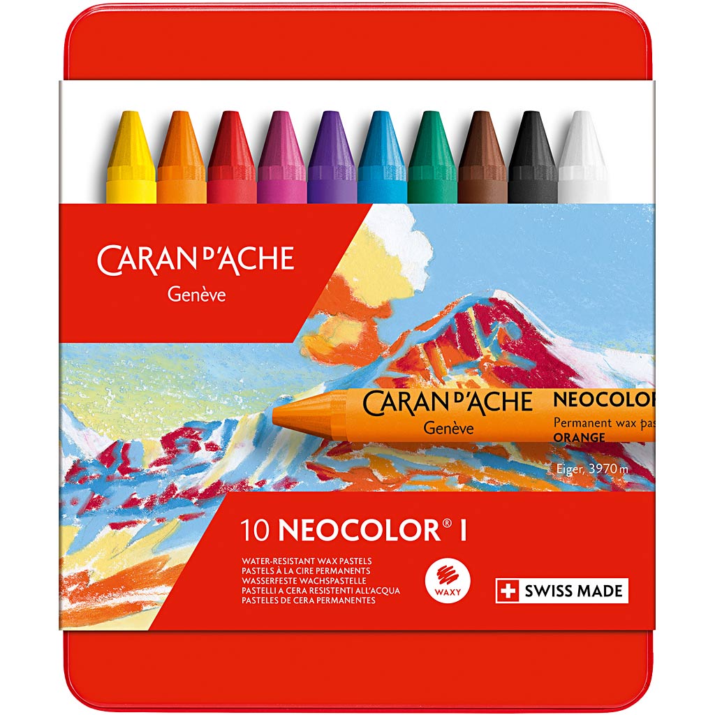 Caran d'ache http: www.cchobby.nl caran-d-ache-neocolor-i-l-10-cm-dikte-8-5-mm-diverse-kleuren-10-stuk-1-doos