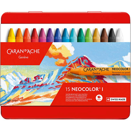 Caran d'ache http: www.cchobby.nl caran-d-ache-neocolor-i-l-10-cm-dikte-8-5-mm-diverse-kleuren-15-stuk-1-doos