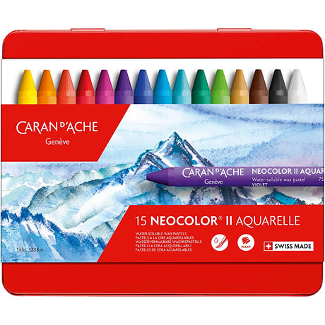 Caran d'ache https: www.cchobby.nl caran-d-ache-neocolor-ii-l-10-cm-dikte-8-5-mm-diverse-kleuren-15-stuk-1-doos