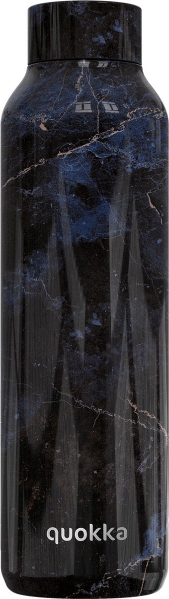 Quokka drinkfles rvs solid black marble 630 ml