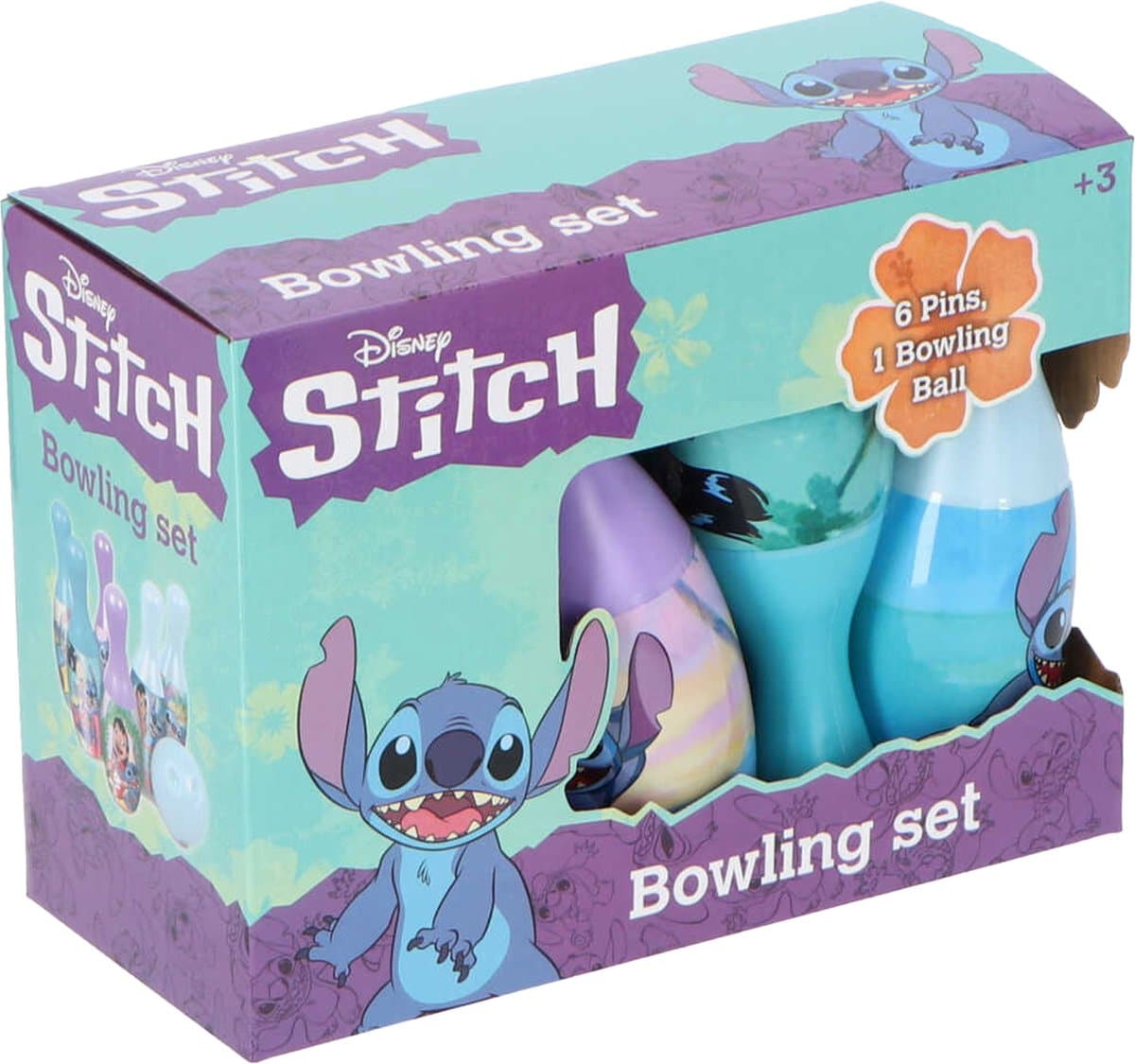 Zestaw kręgli Jonotoys Stitch, 7dlg.