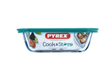Pyrex cook store rechthoekige bewaarschaal 20x20x8cm - 2500ml - borosilicate glass