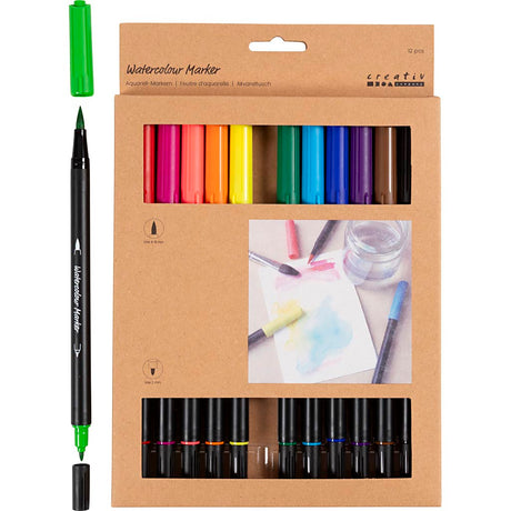 Creative company https: www.cchobby.nl aquarelmarker-lijndikte-2-4-8-mm-standaardkleuren-12-stuk-1-doos