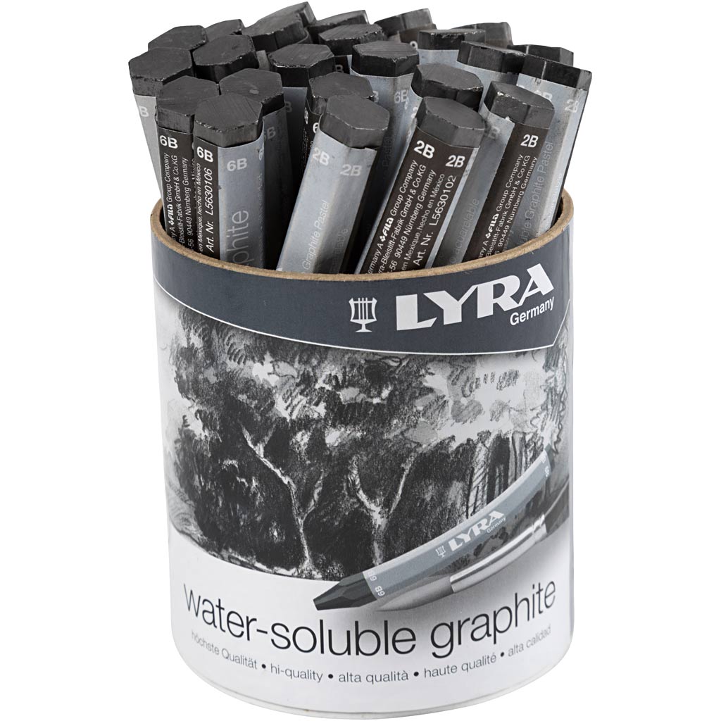 Http: www.cchobby.nl wateroplosbaar-grafiet-potlood-l-6-5-cm-2b-6b-9b-24-stuk-1-doos