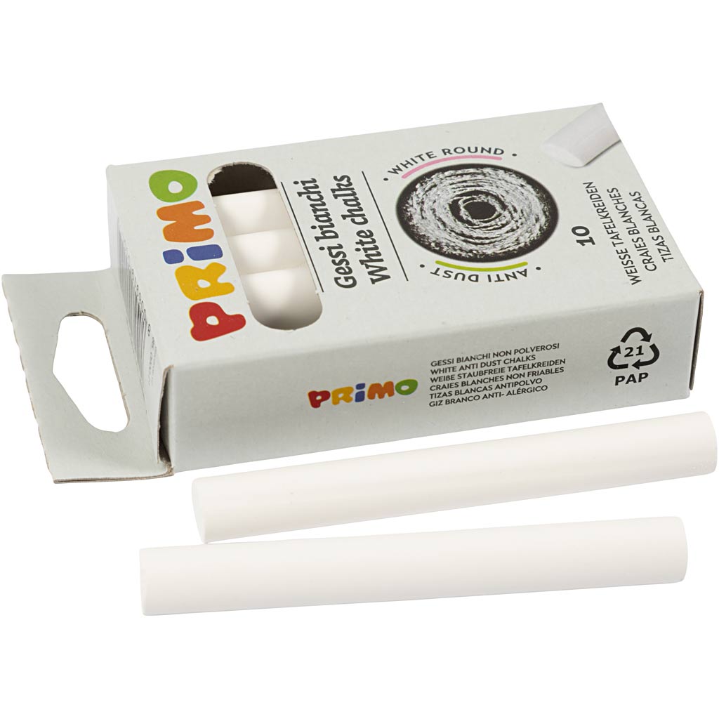 Creativ company https: www.cchobby.nl schoolbordkrijt-l-8-cm-d-10-mm-wit-10-stuk-1-doos