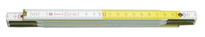 Vorel vouwmaat, witgeel hout 1m