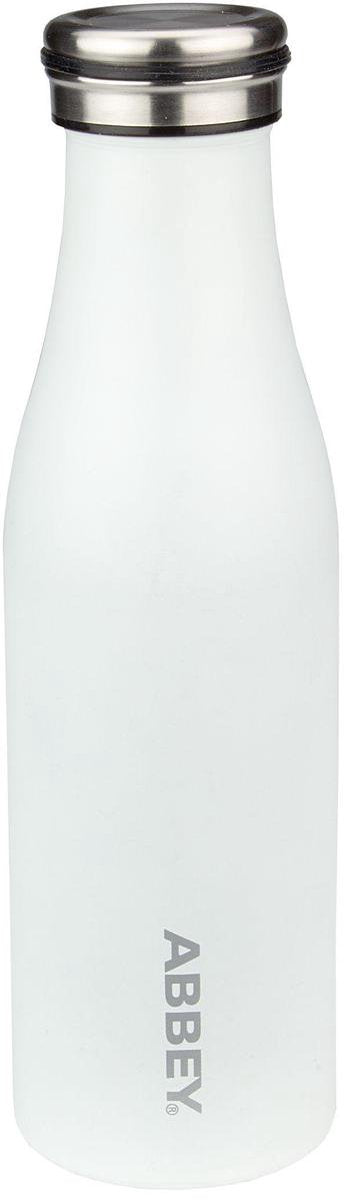 Abbey camp drinkfles - dubbelwandig - 450 ml - wit - roestvrijstaal