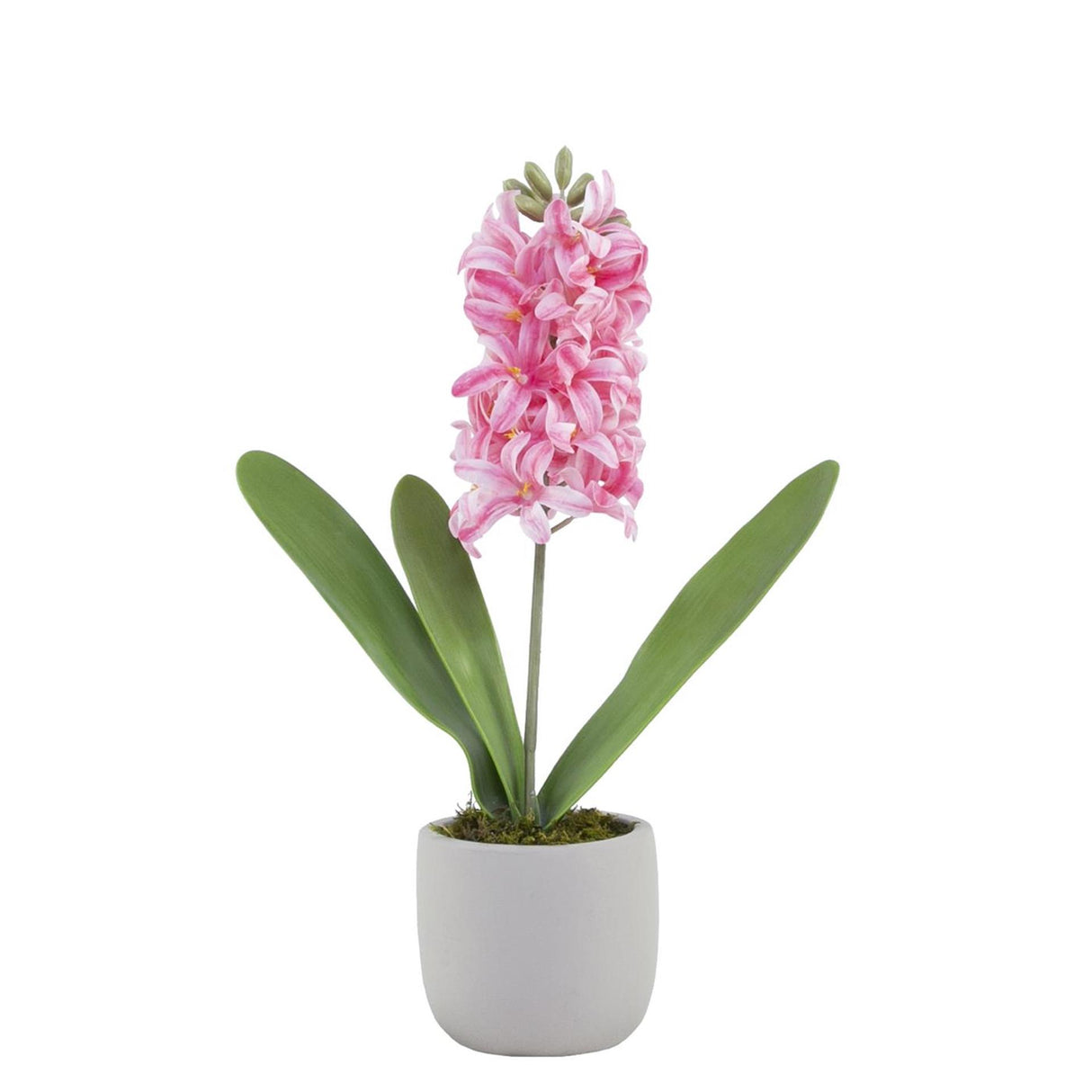 Mansion atmosphere kunstbloem hyacint roze in pot real touch 15x15x41cm