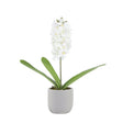 Mansion atmosphere kunstbloem hyacint wit in pot real touch 15x15x41cm
