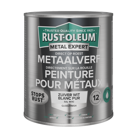 Rust-oleum 1071319 - metaalverf-hg - ral9010 -750mldirect op roest | 1 stuks
