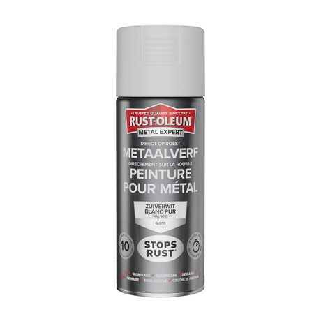 Rust-oleum 1071342 - metaalverf -hg -ral9010 -400ml direct op roest | 1 stuks