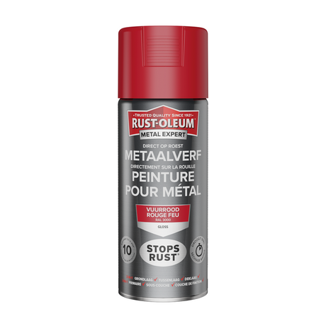 Rust-oleum 1071344 - metaalverf -hg -ral3000 -400mldirect op roest | 1 stuks