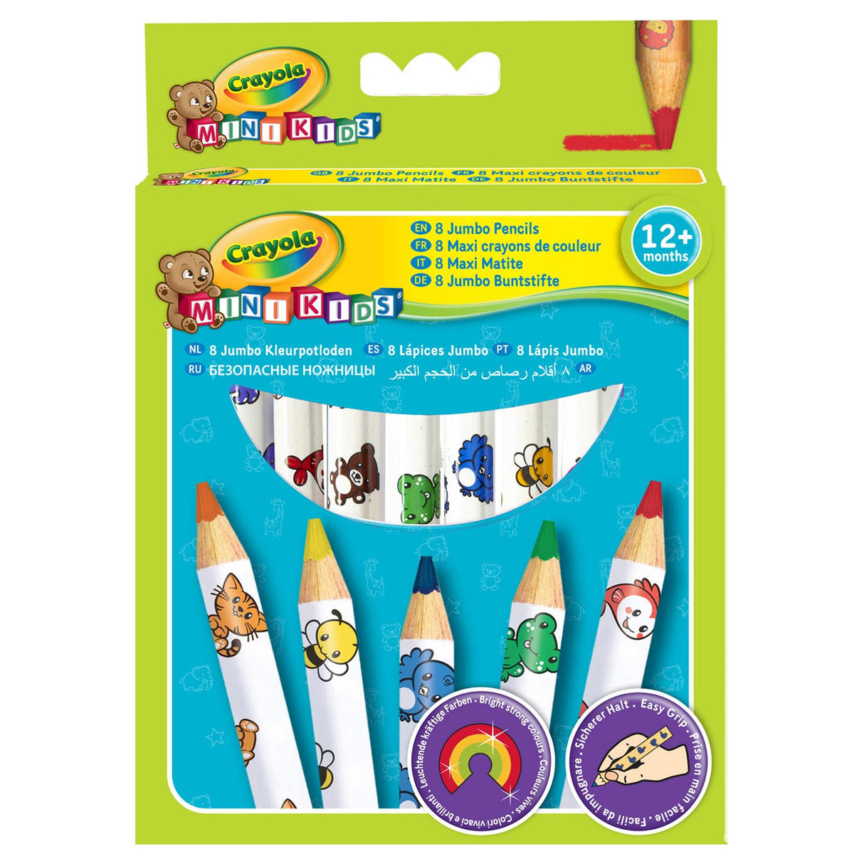 Crayola Mini Kids - grube kolorowe ołówki, 8.