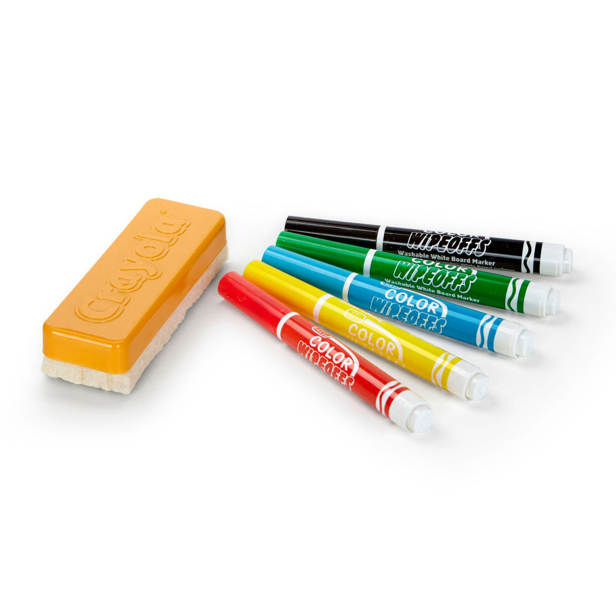 Crayola dry wipeoffs markers with wiper, 5st.