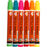 Creativ company http: www.cchobby.nl textielstiften-lijndikte-2-4-mm-neon-kleuren-6-stuk-1-doos