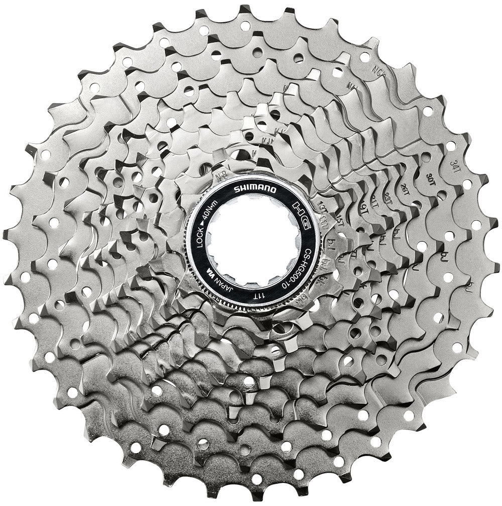 Shimano Kassette 10 Speed ​​CS-HG500 12-28T Silber (Arbeitsplatzverpackung)