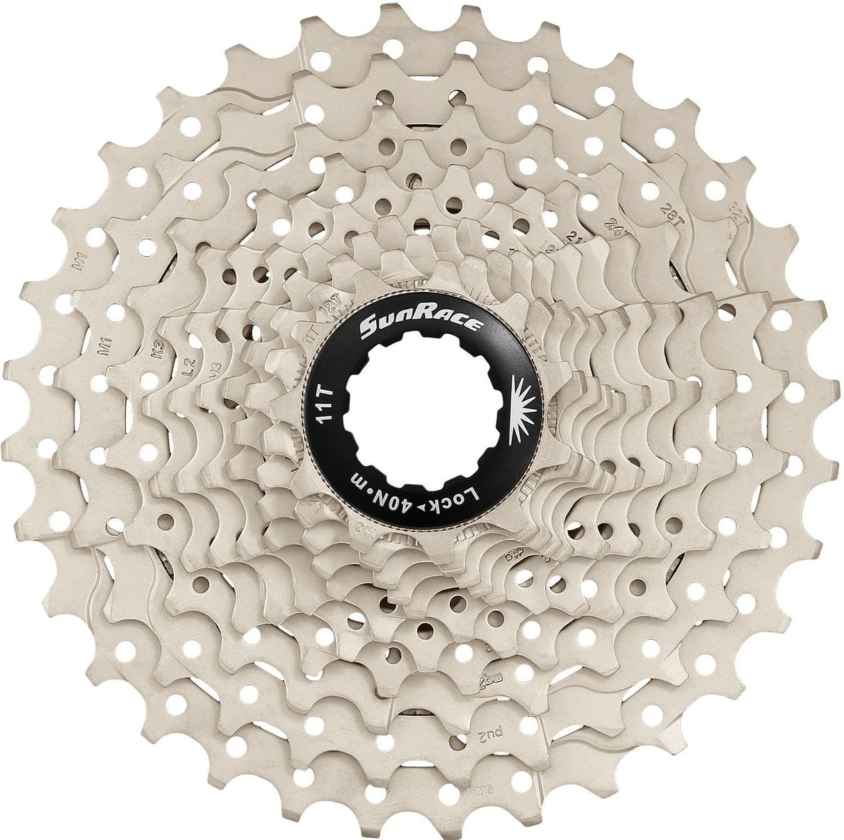 Sunrace CSRS3 Cassette 11 Speed ​​11-28T. Sølvmetallisk i kassen