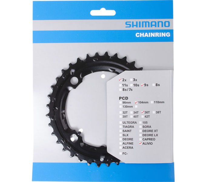 Shimano Chain Top 36 Tands Alivio FC-M4000 FC-M4050 (AC) 9 Speed ​​Black