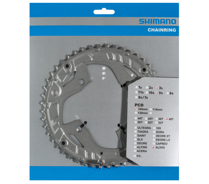 Shimano Chain Top 48 Tands Alivio FC-T4060 9 Velocidad de plata