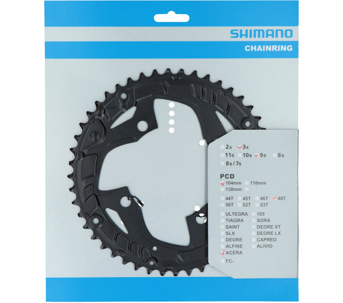 Shimano - Chain Top 48T ACera FC -T3010 9 Speed ​​- For Chain Protector - Black