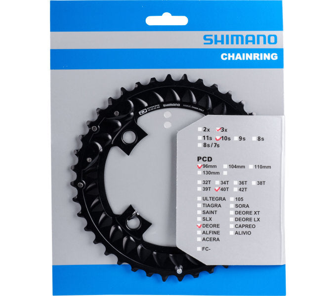 Shimano kettingblad Deore 10V 40T BCD 96mm Y1WC98020 M6000