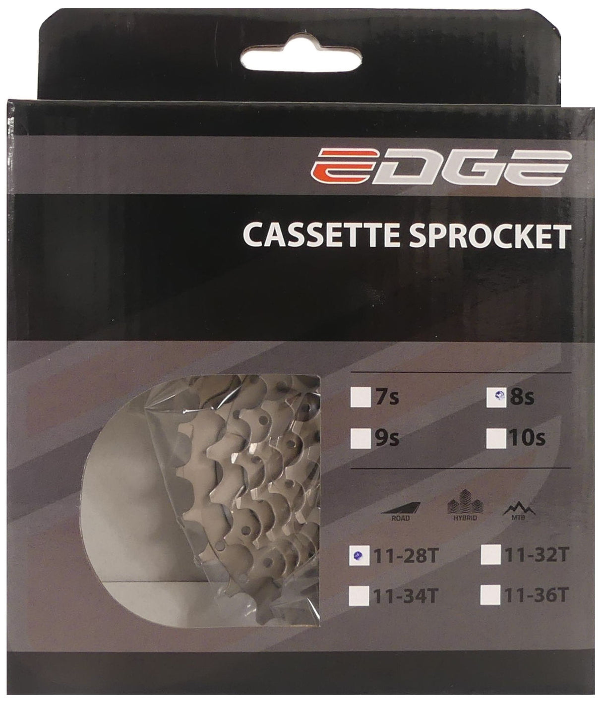 Edge Cassette 8 speed CS-M5008 11-28T zilver