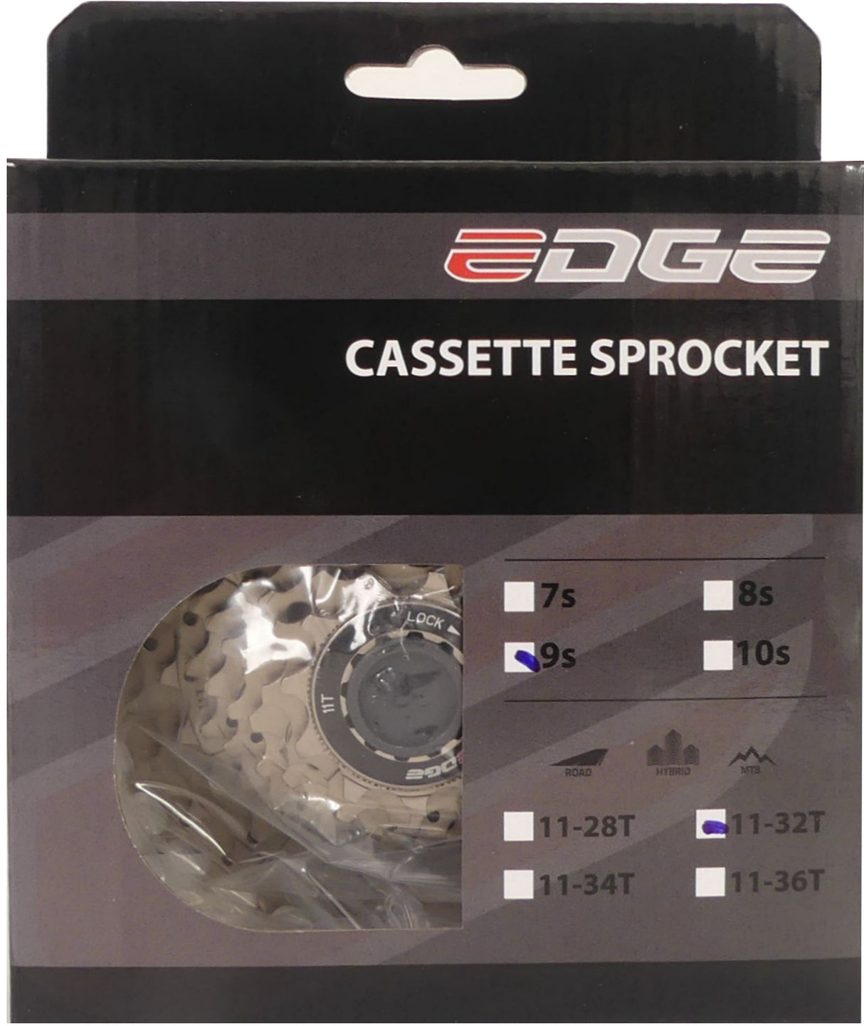 Edge Casette 9 hitrost CS-M5009 11-32T srebro