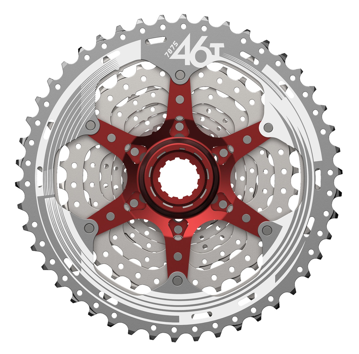 Sunrace CSMX3 10 Speed ​​Cassette 11-42T. Sølvmetallisk