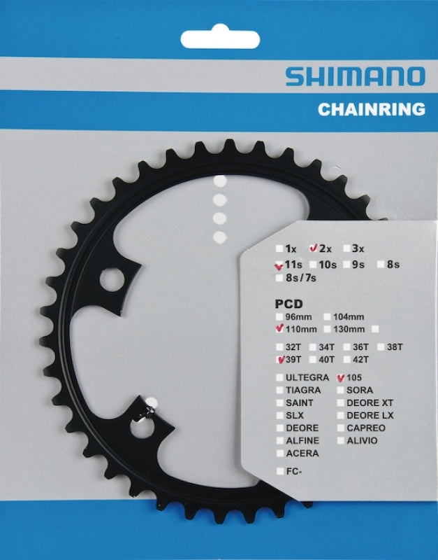 Shimano Chain top 105 11V 39T Y1PH39000 FC-5800 Black