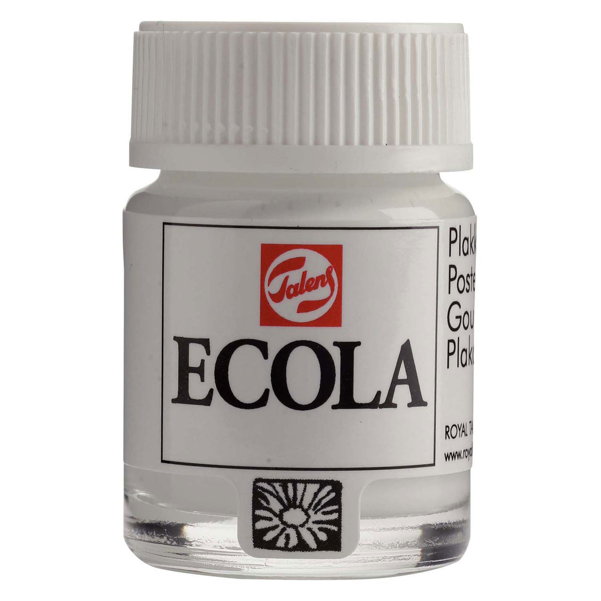 Bruynzeel ecola plakkaatverf fles 16ml wit 100