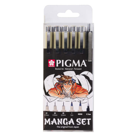 Sakura unieke manga-collectie van 6 pigma micron