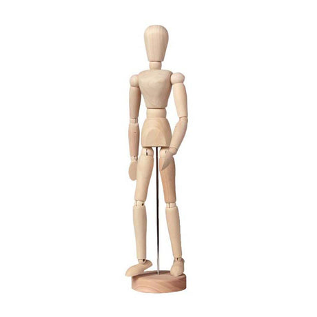 Talens ledenpop man 30cm blank hout