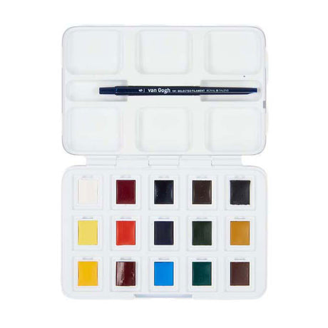 Bruynzeel van gogh aquarelverf pocket box basic kleuren