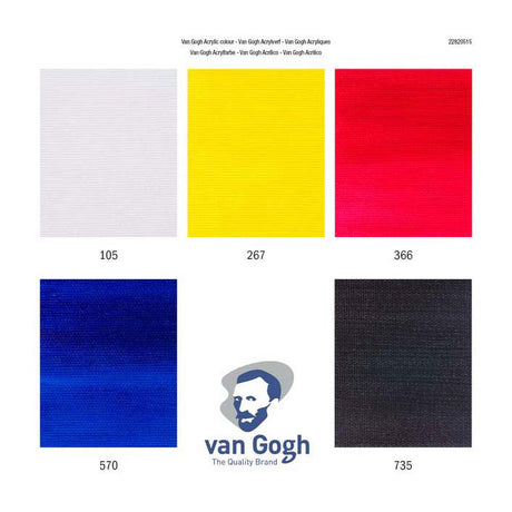 Bruynzeel van gogh acrylverf primaire mengset, 5x40ml